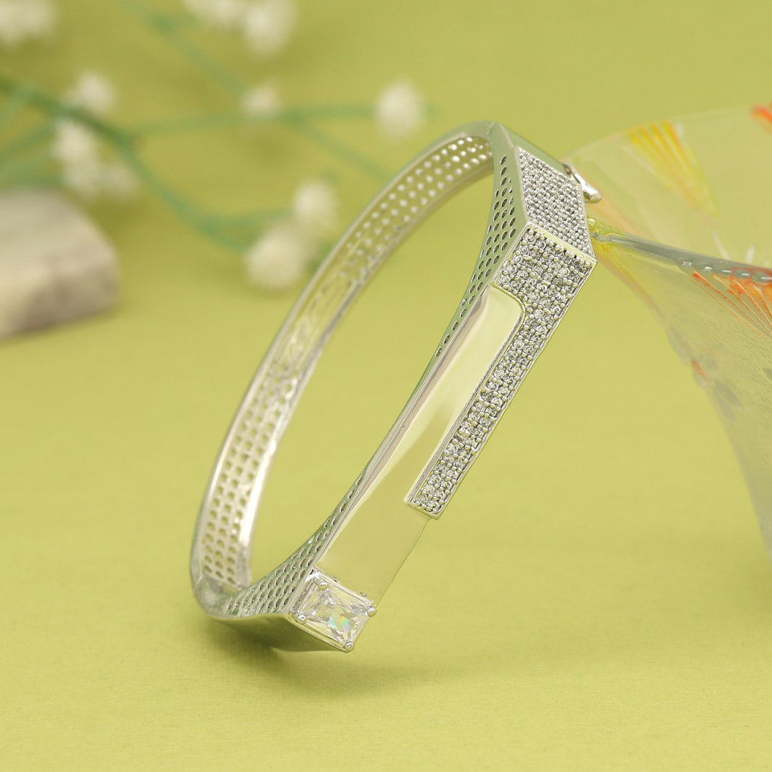Silver Color American Diamond Bracelet (ADB310SLV)
