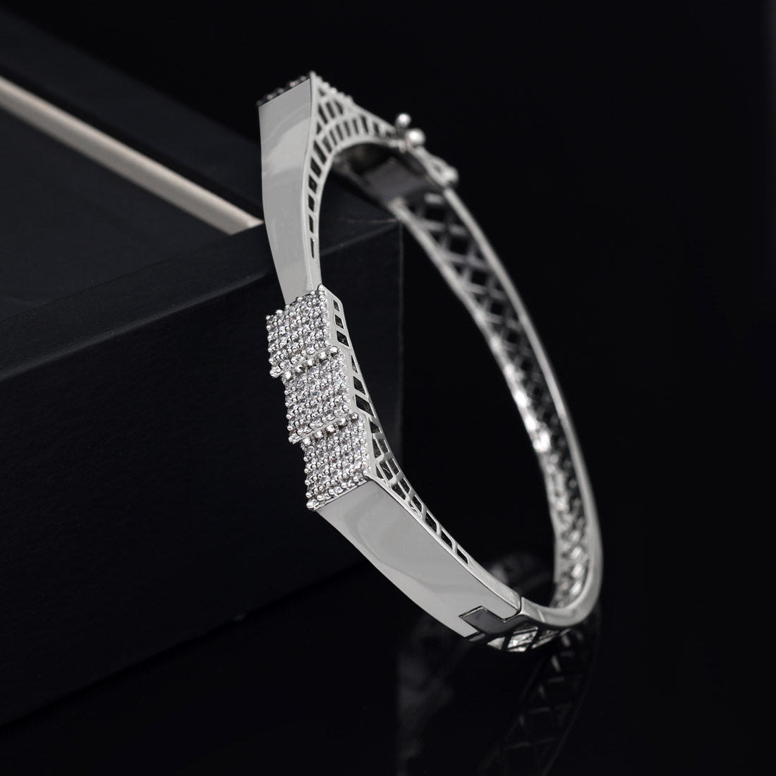 Silver Color American Diamond Bracelet (ADB320SLV)