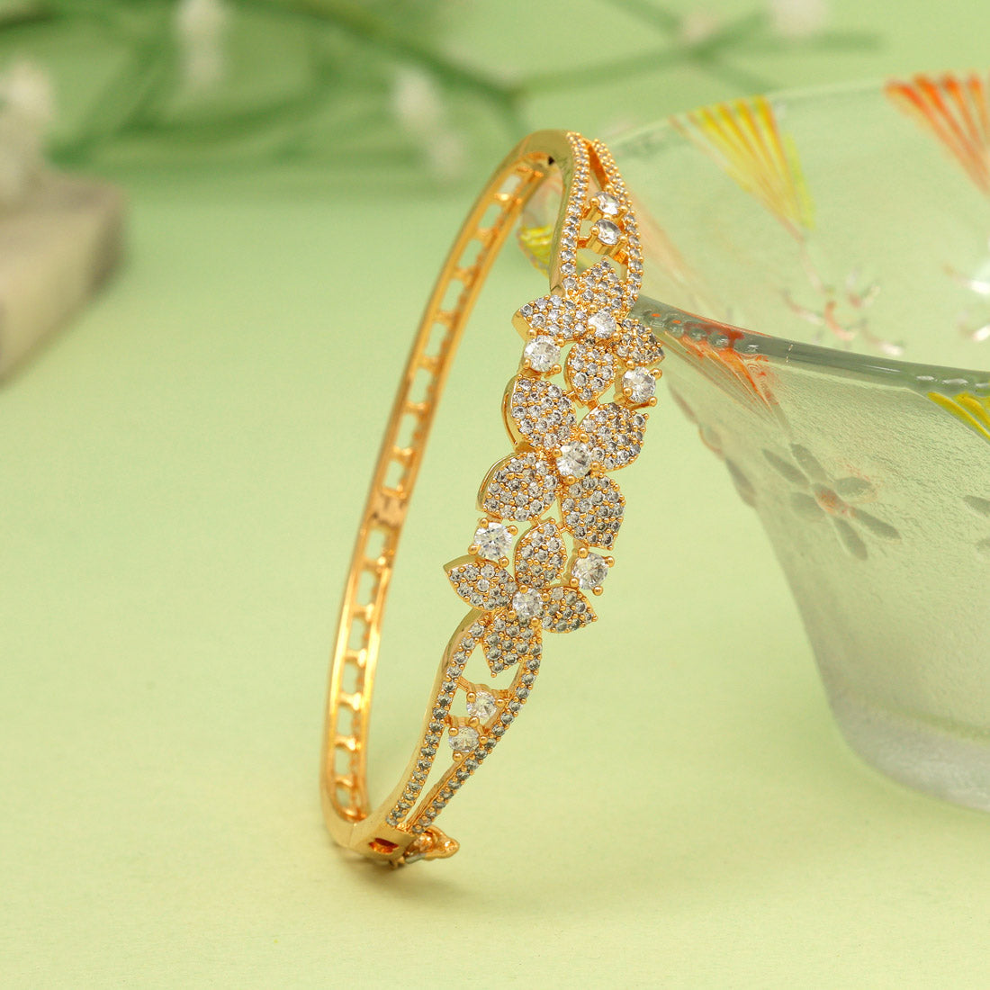 White Color American Diamond Bracelet (ADB326WHT)
