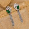 Green Color American Diamond Earrings (ADE534GRN)