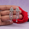 Pink Color American Diamond Earrings (ADE535PNK)