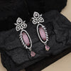Pink Color American Diamond Earrings (ADE535PNK)