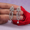 Silver Color American Diamond Earrings (ADE535SLV)