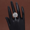 Black Color American Diamond Finger Ring (ADR560BLK)