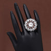 Orange Color American Diamond Finger Ring (ADR564ORG)
