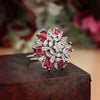 Ruby Color American Diamond Finger Ring (ADR570RUBY)