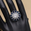 Blue Color American Diamond Finger Ring (ADR572BLU)