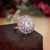 Pink Color American Diamond Finger Ring (ADR572PNK)