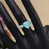 Pista Green Color American Diamond Finger Ring (ADR577PGRN)