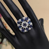 Blue Color American Diamond Finger Ring (ADR581BLU)