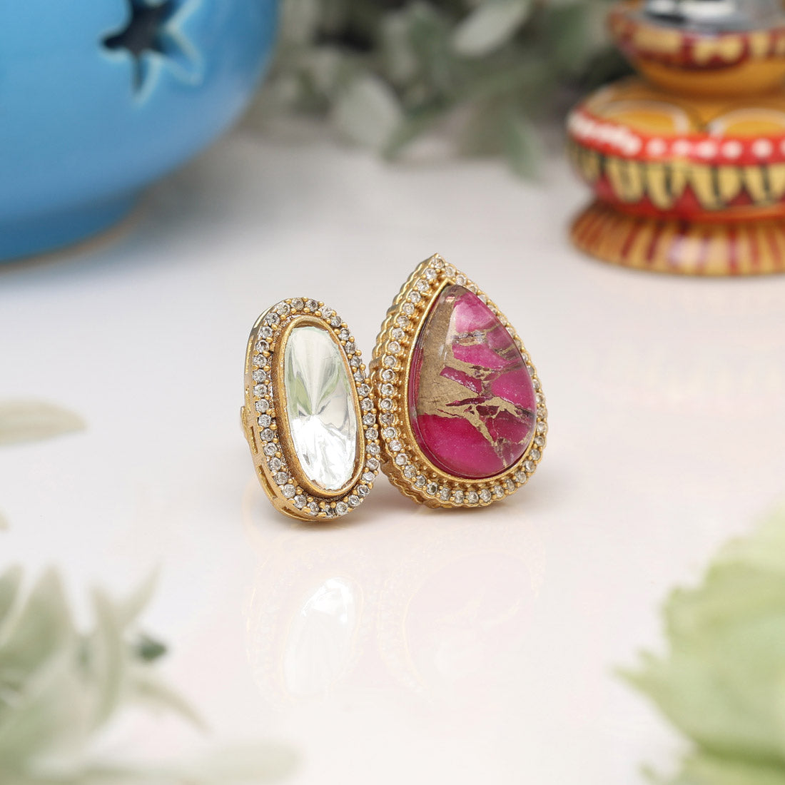 Rani Color American Diamond Finger Ring