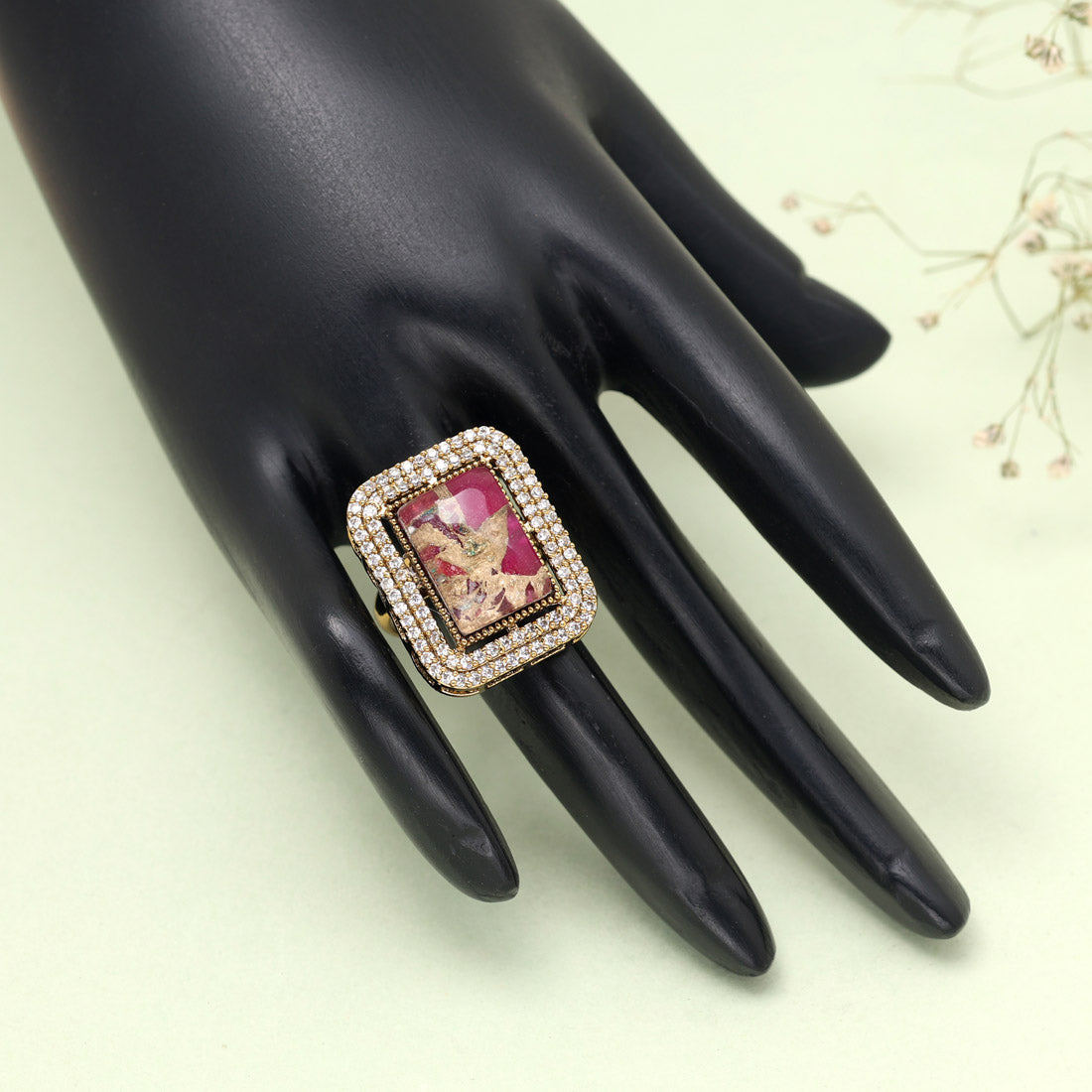 Rani Color American Diamond Finger Ring