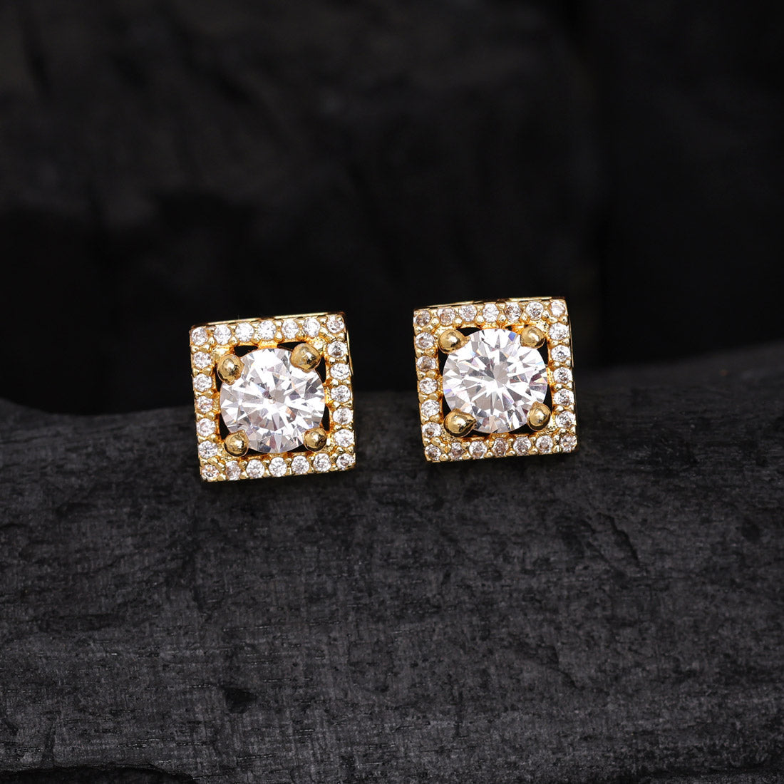 White Color American Diamond Stud Earrings Combo Of 6 Pairs (ADSE180CMB)