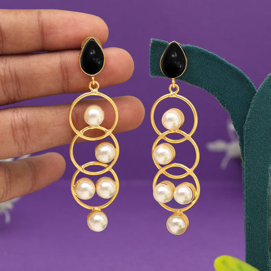 Black Color Amrapali Earrings (AMPE434BLK)