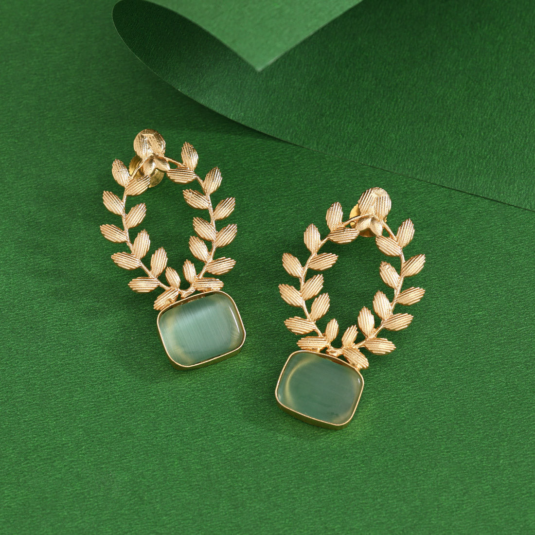 Pista Green Color Amrapali Earrings