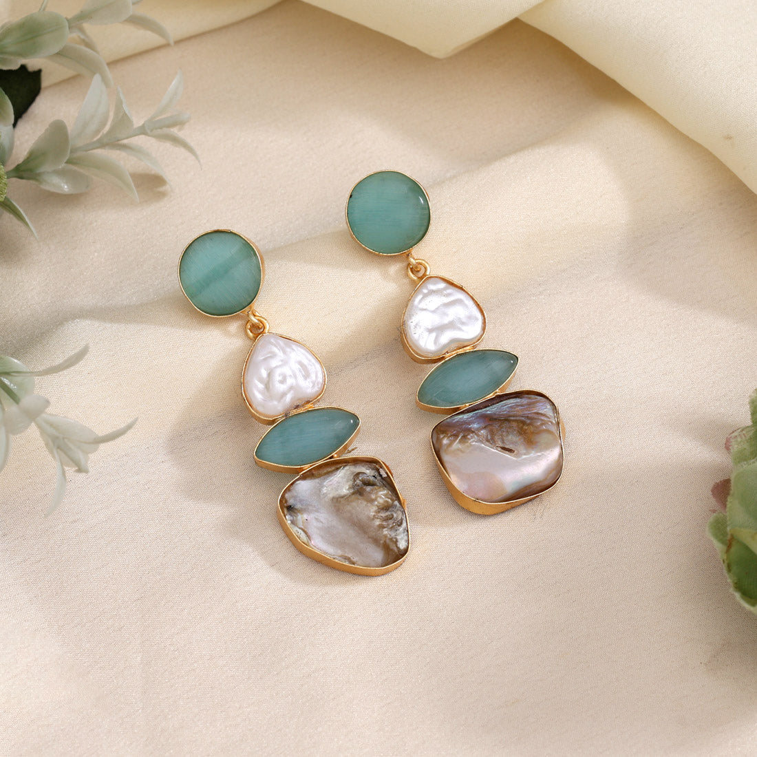 Sky Blue Color Amrapali Earrings