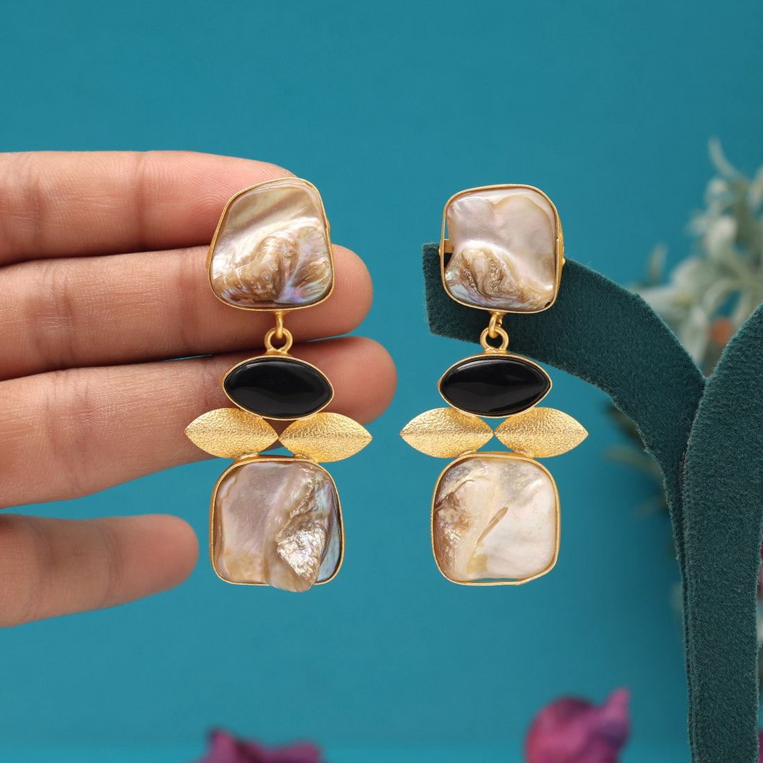 Black Color Amrapali Earrings