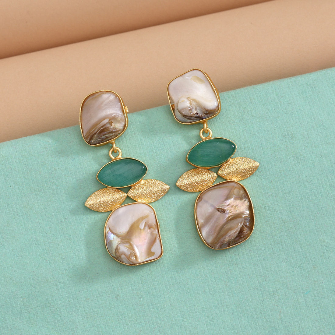 Pista Green Color Amrapali Earrings
