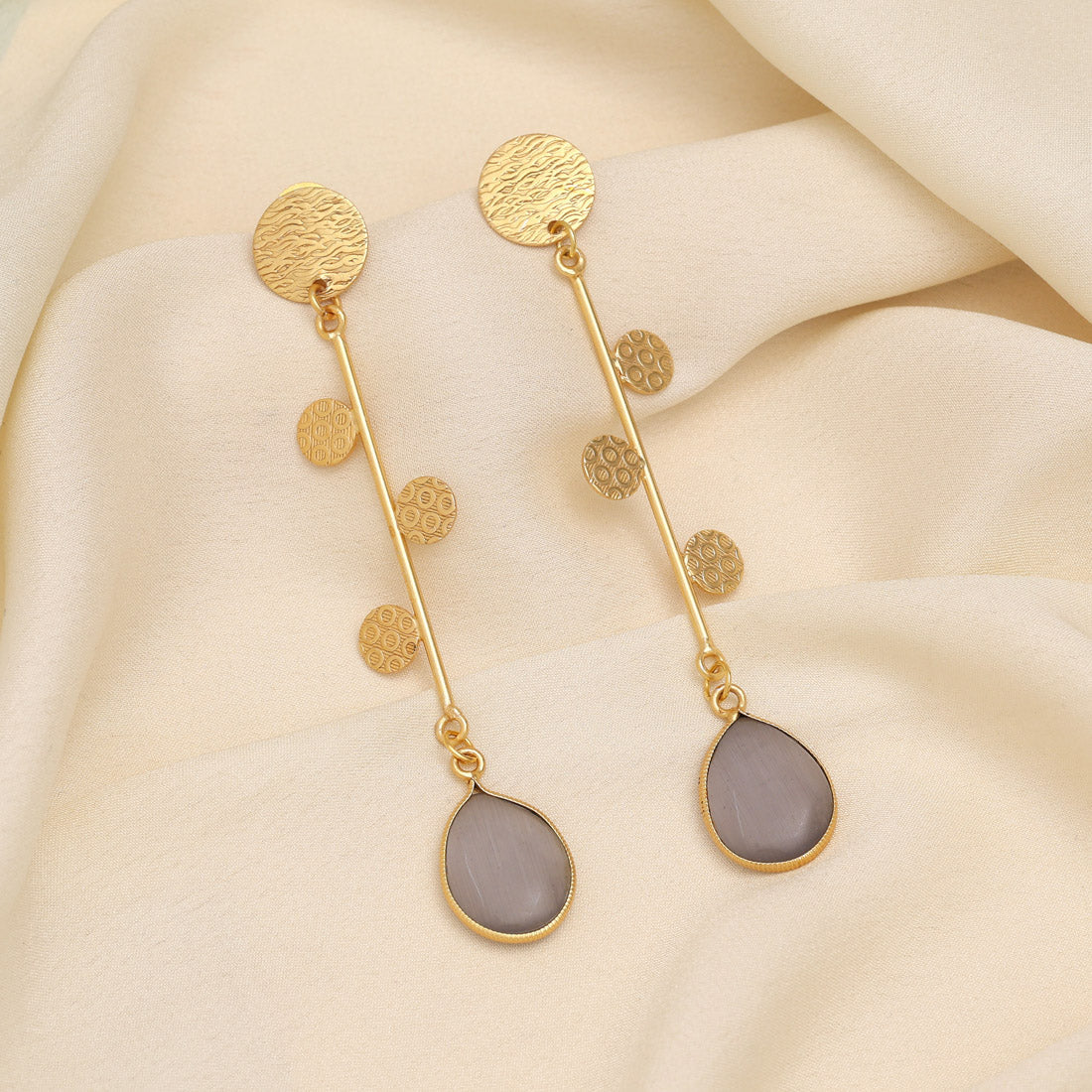 Grey Color Amrapali Earrings