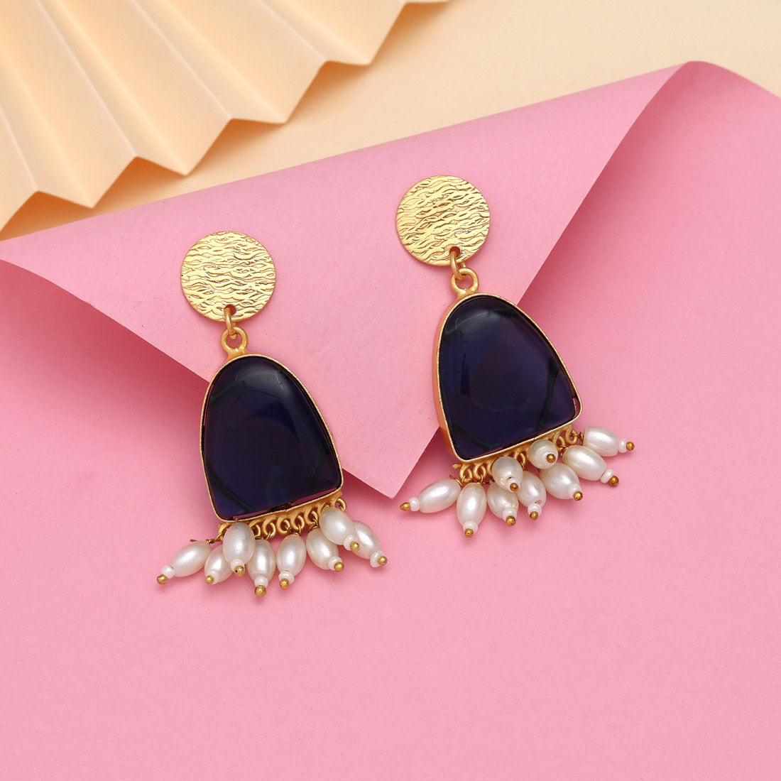 Blue Color Amrapali Earrings