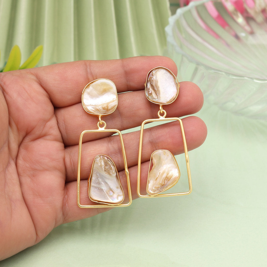 White Color Amrapali Earrings
