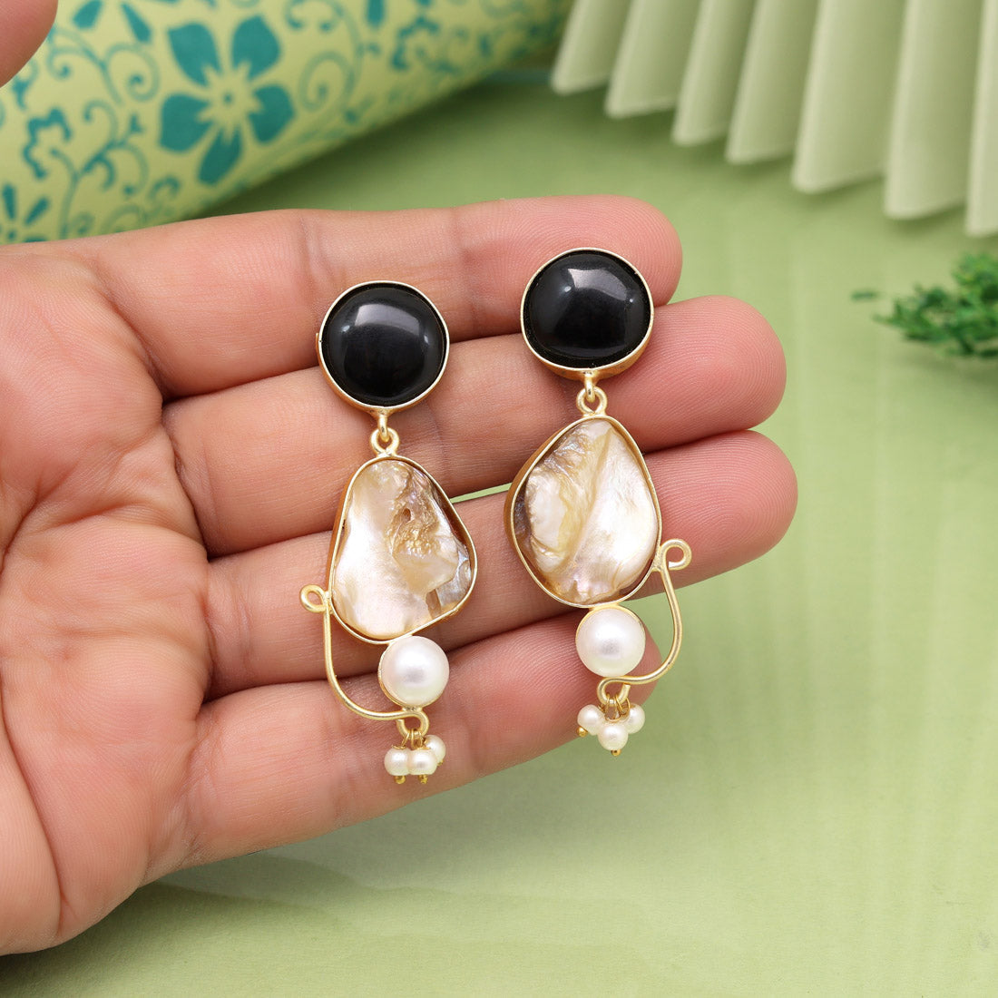 Black Color Amrapali Earrings