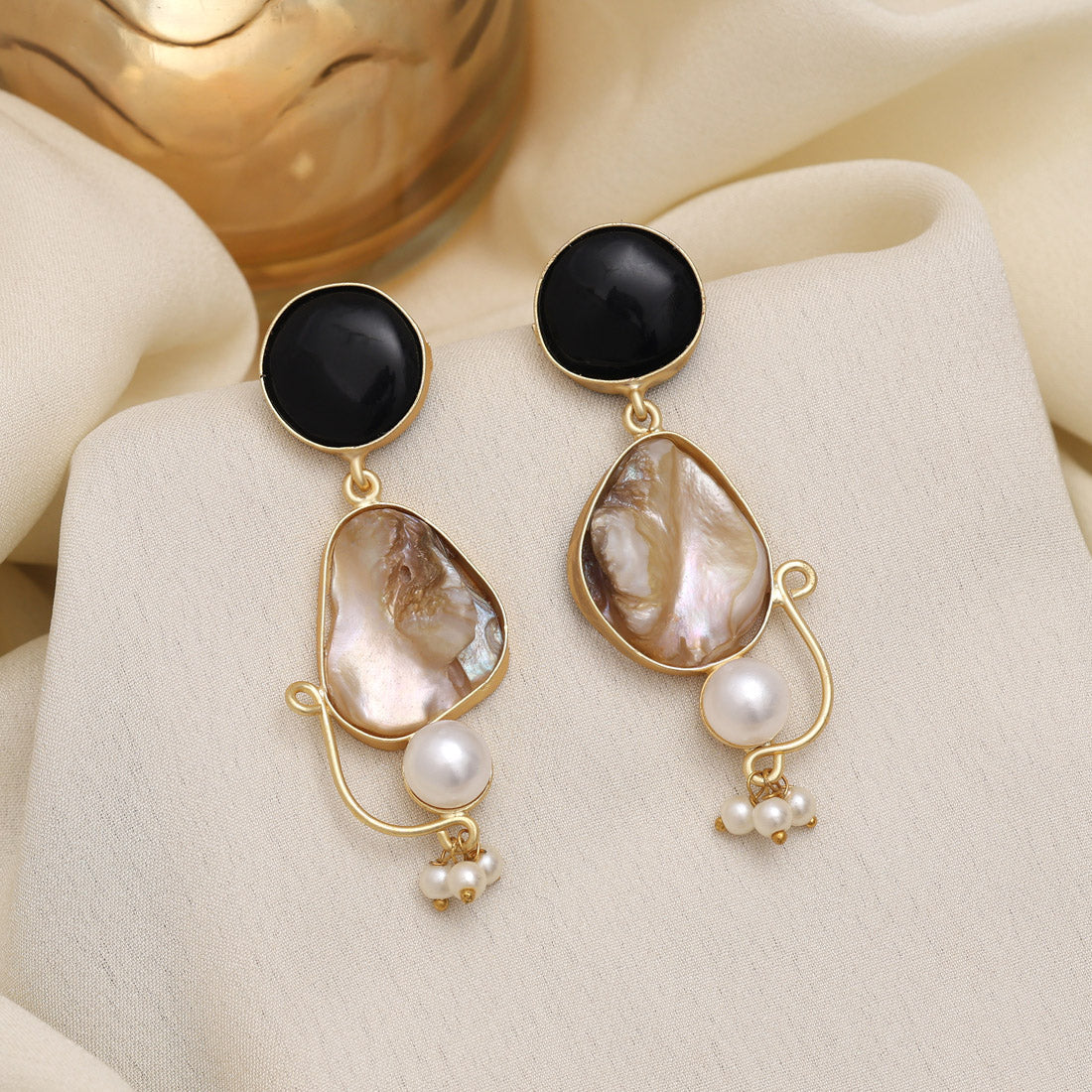 Black Color Amrapali Earrings
