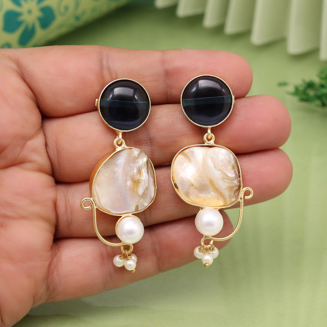 Blue Color Amrapali Earrings