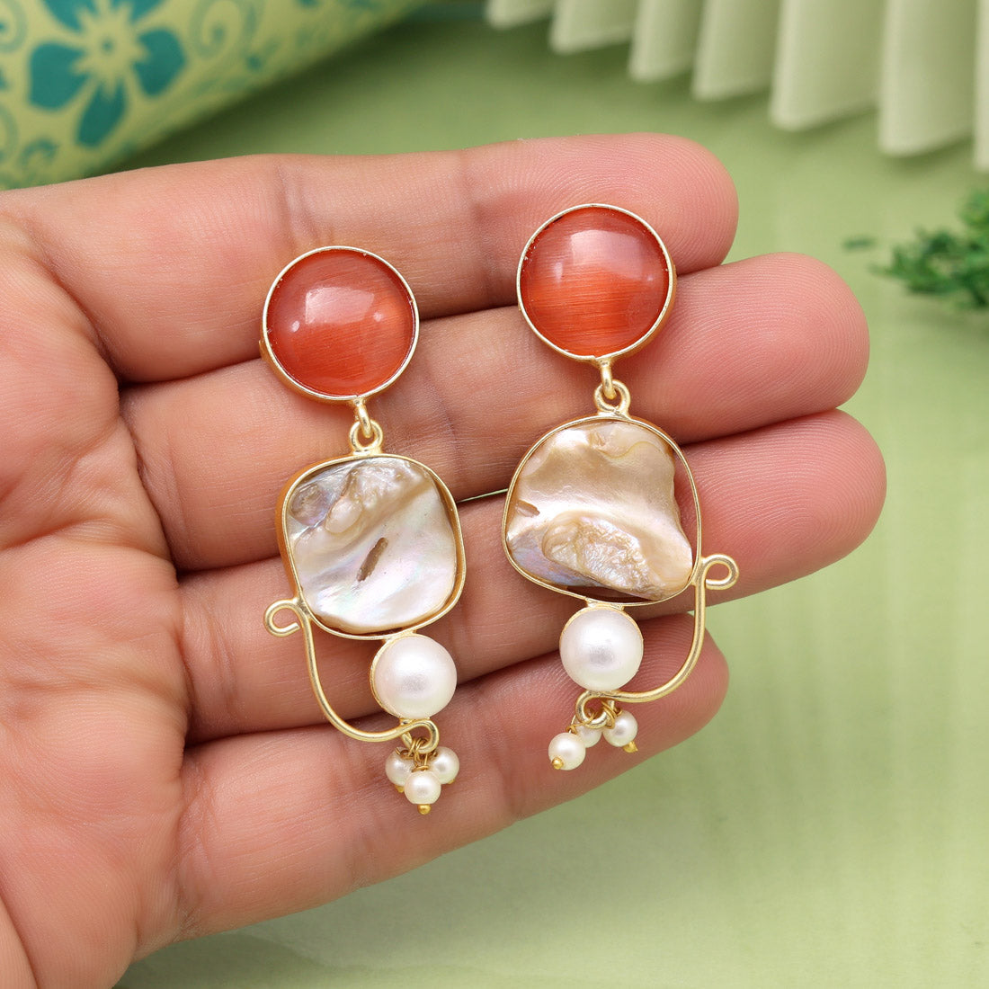 Brown Color Amrapali Earrings