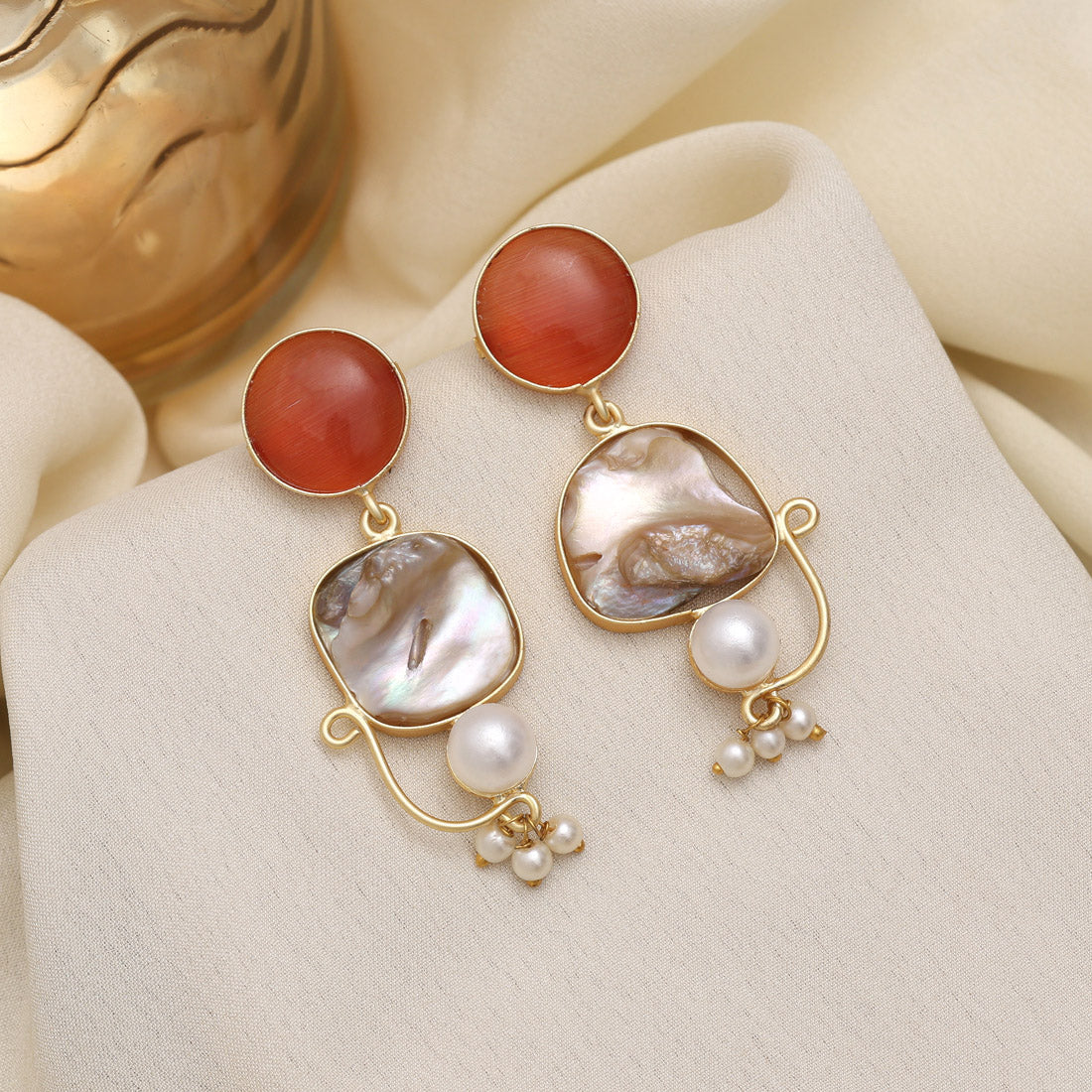 Brown Color Amrapali Earrings