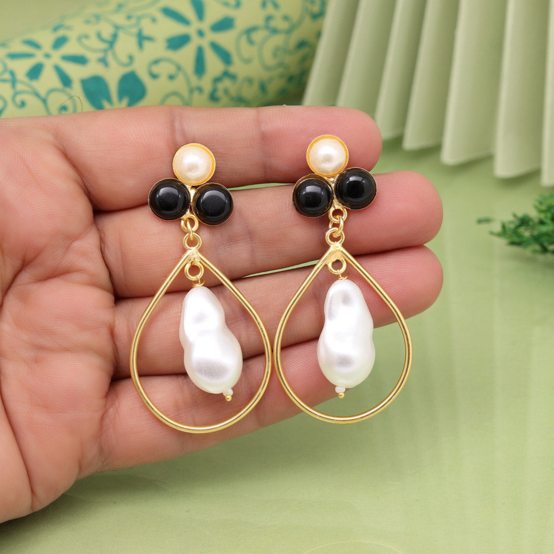 Black Color Amrapali Earrings