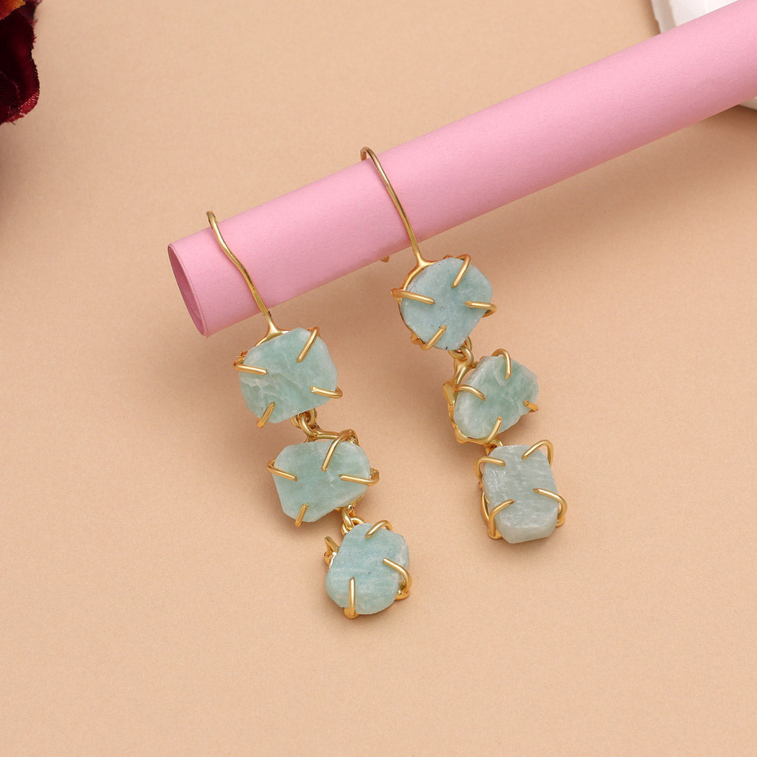 Pista Green Color Amrapali Earrings