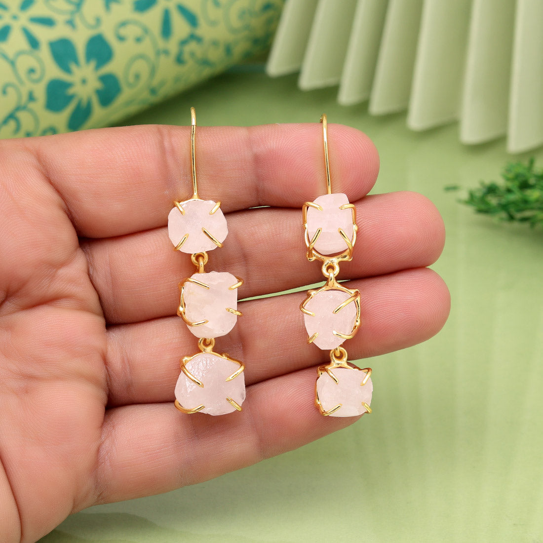Pink Color Amrapali Earrings