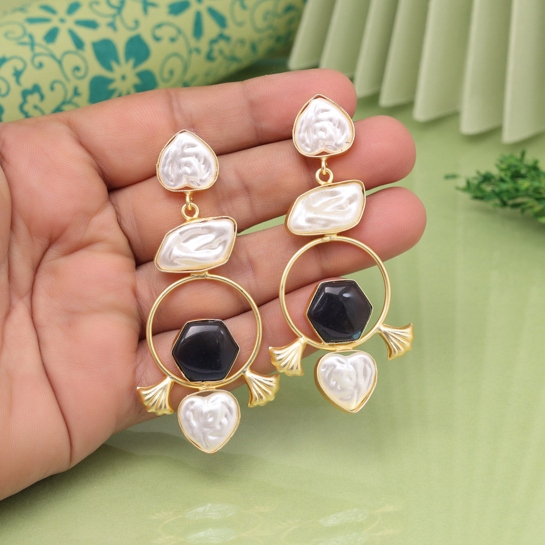 Blue Color Amrapali Earrings