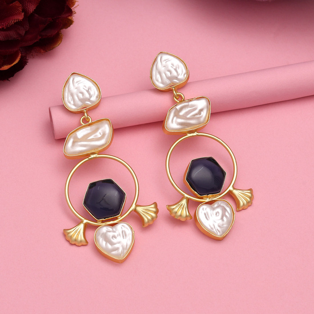 Blue Color Amrapali Earrings