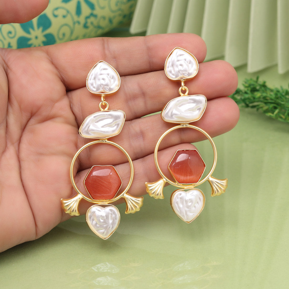 Brown Color Amrapali Earrings
