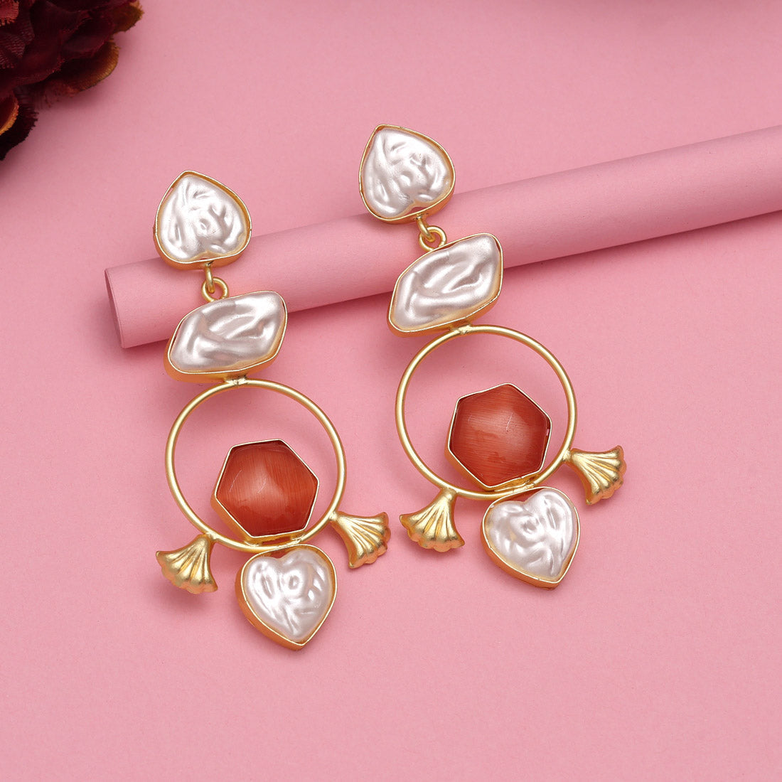 Brown Color Amrapali Earrings