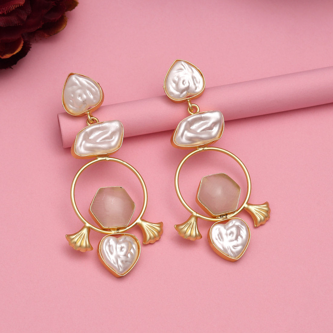 White Color Amrapali Earrings
