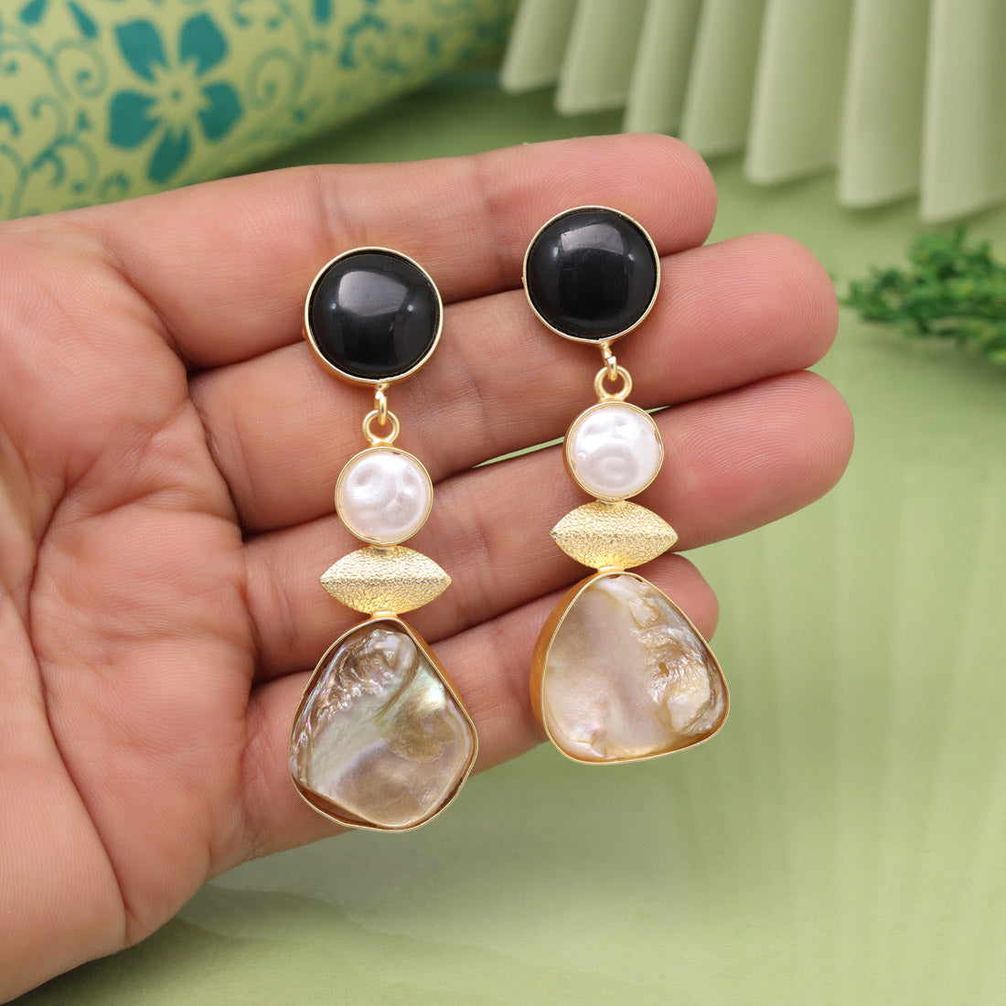 Black Color Amrapali Earrings