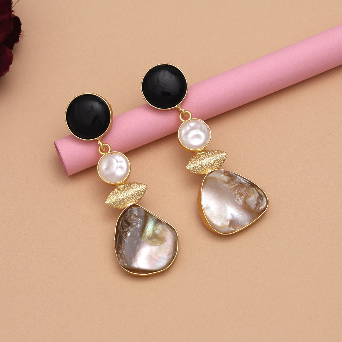 Black Color Amrapali Earrings