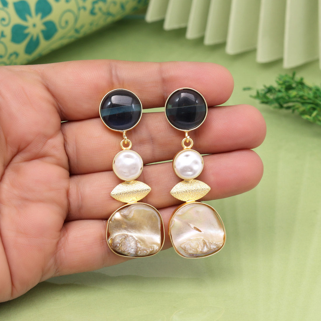 Blue Color Amrapali Earrings