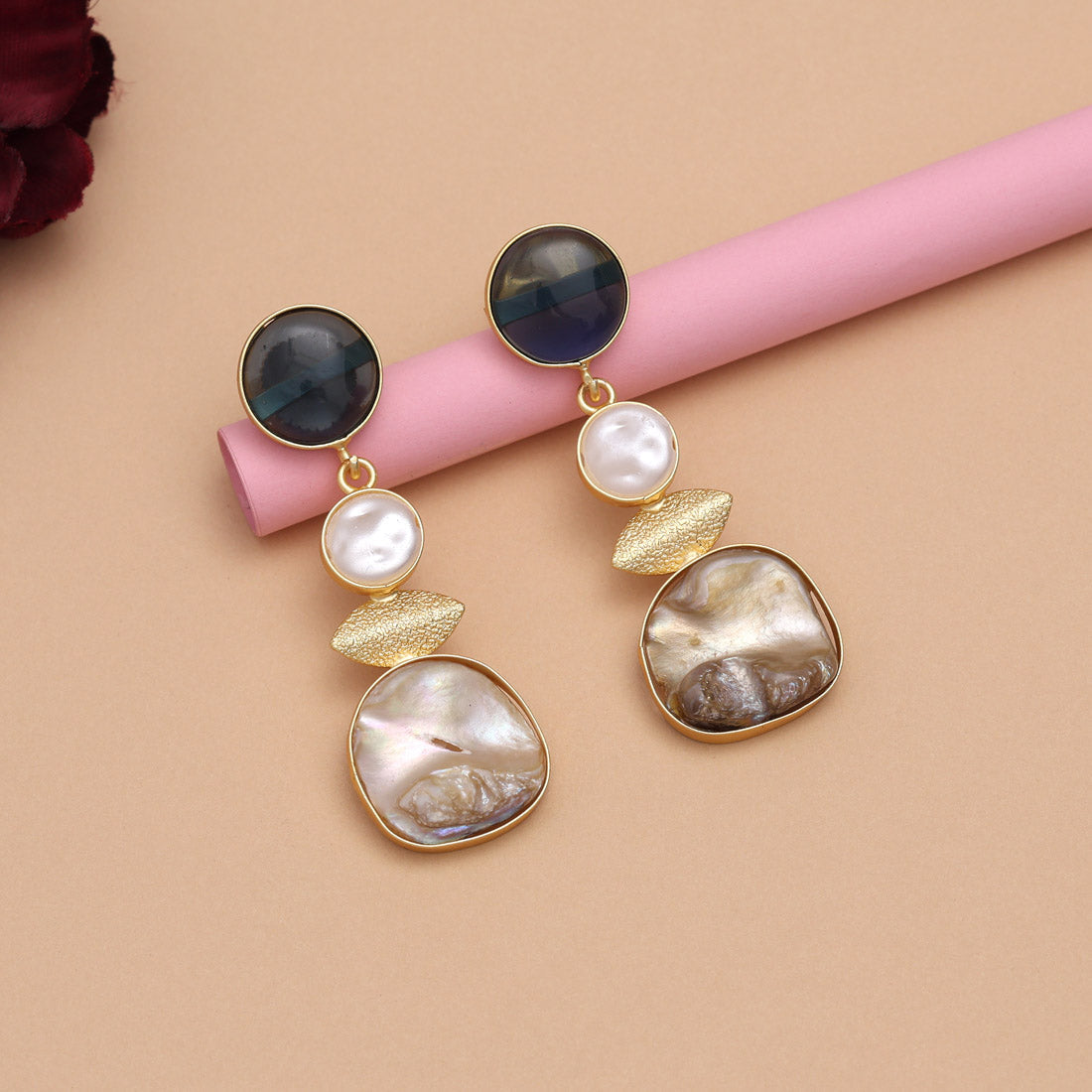 Blue Color Amrapali Earrings