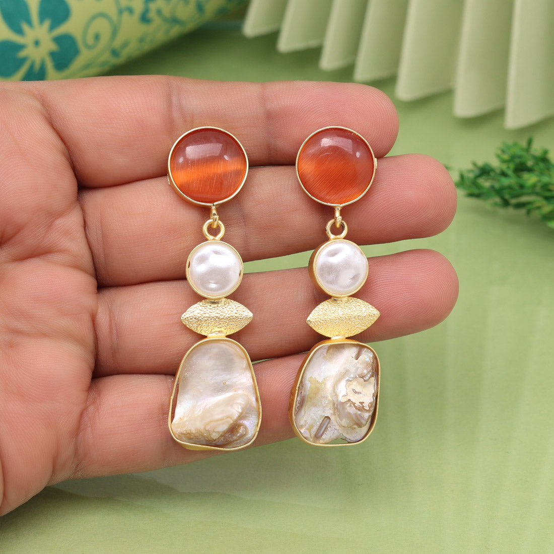 Brown Color Amrapali Earrings
