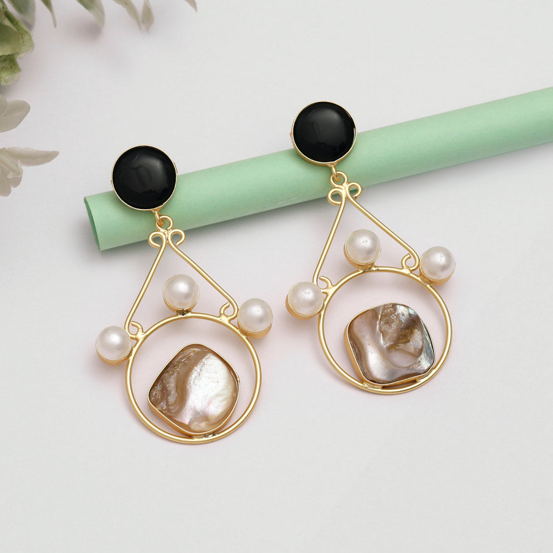 Black Color Amrapali Earrings
