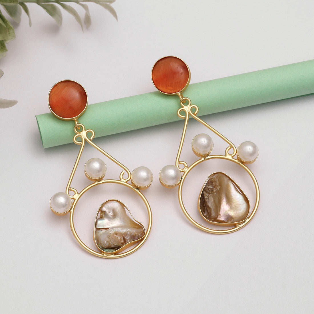 Brown Color Amrapali Earrings