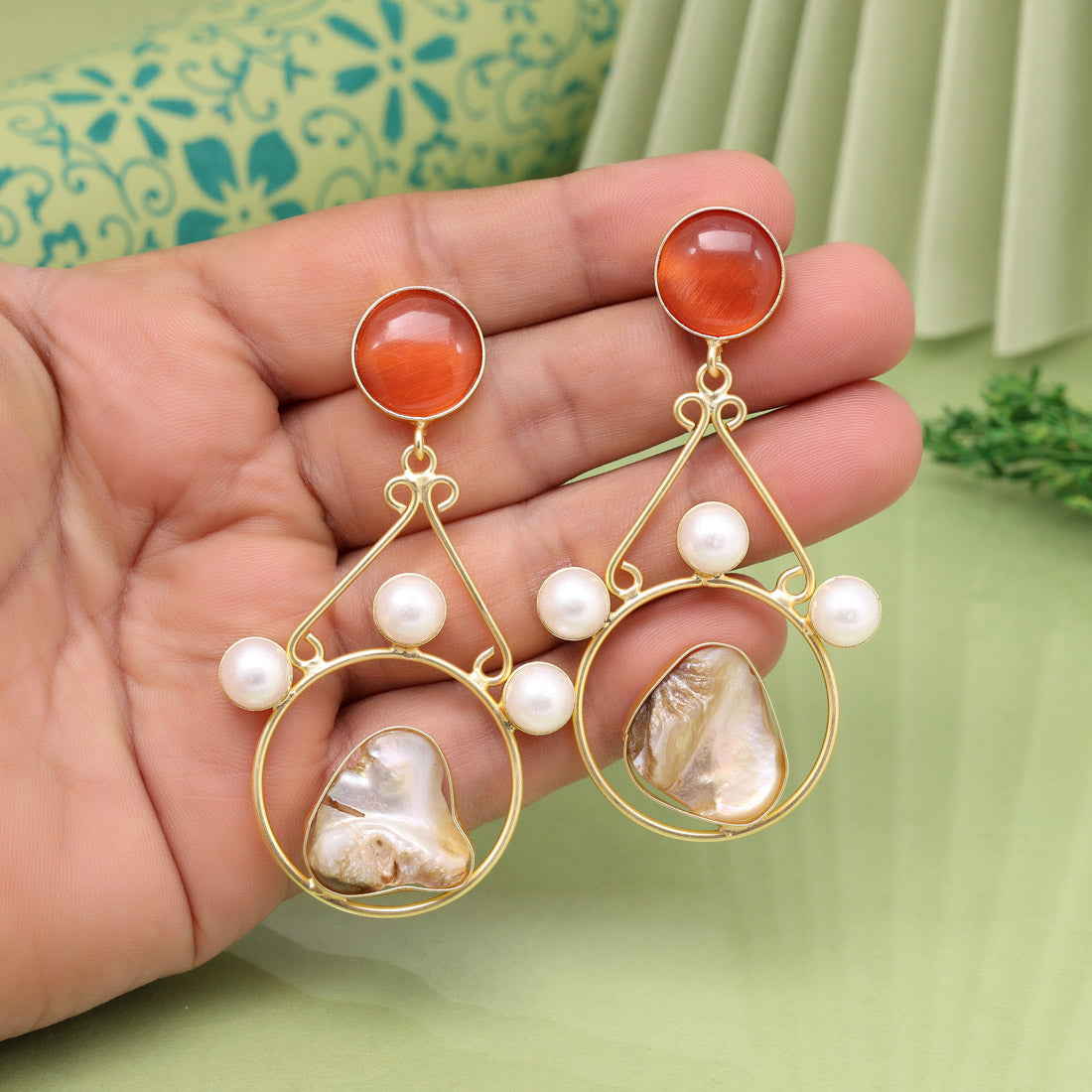 Brown Color Amrapali Earrings
