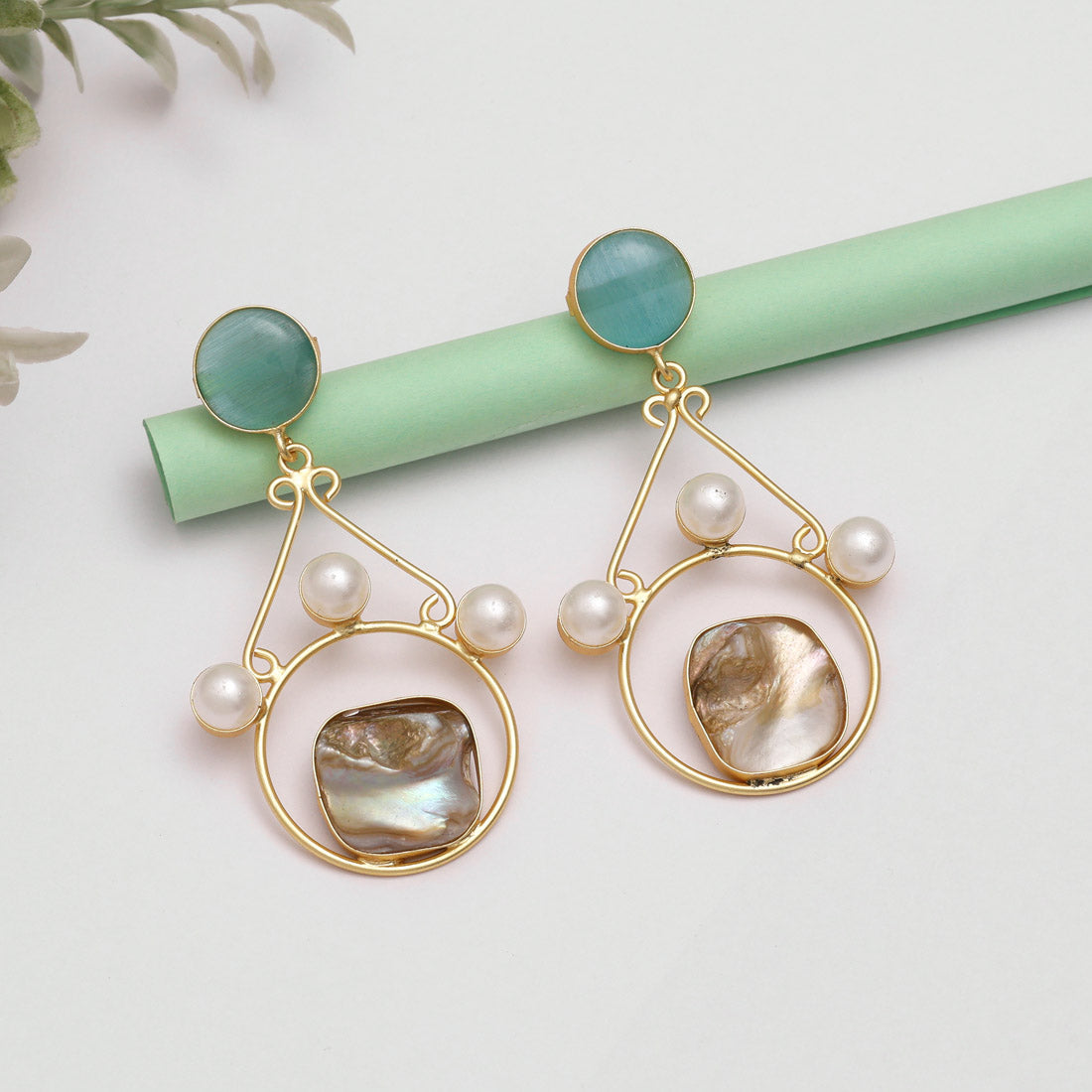 Sky Blue Color Amrapali Earrings