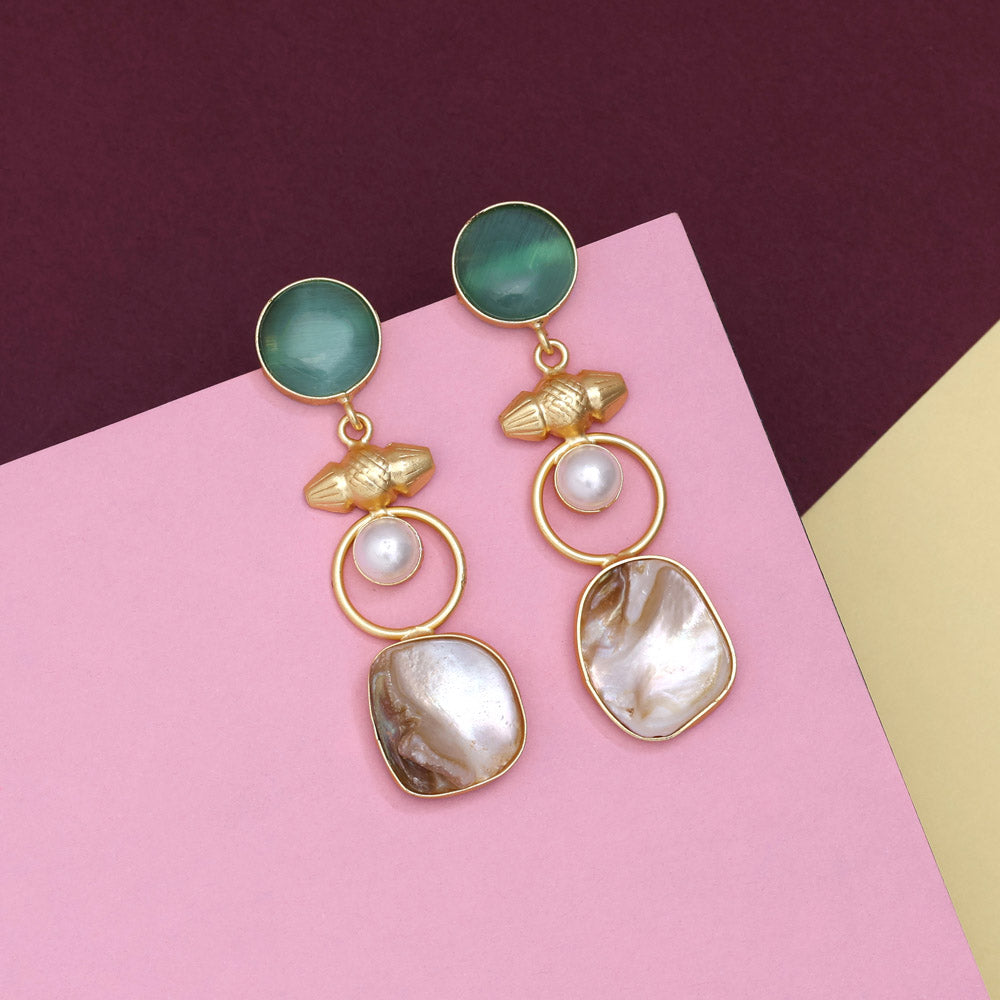 Pistachio Green Color Amrapali Earrings