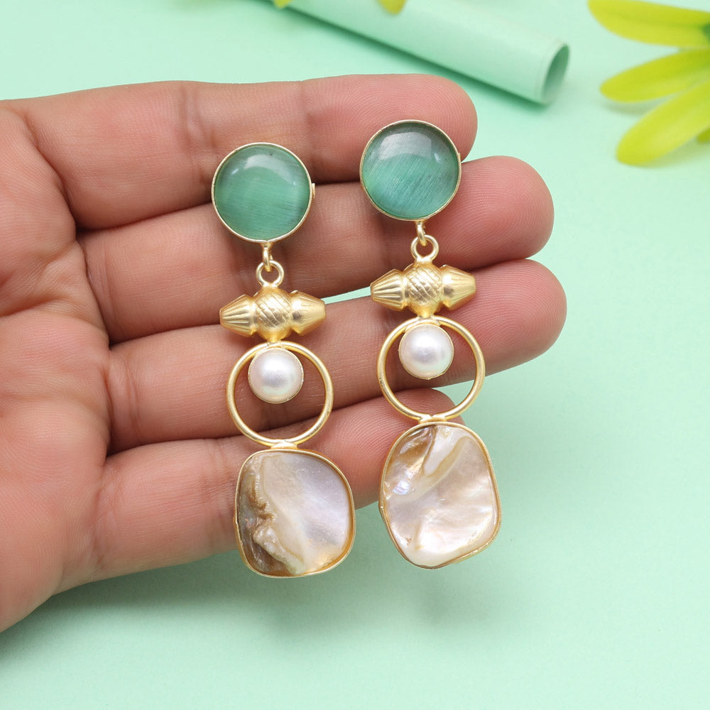 Pistachio Green Color Amrapali Earrings