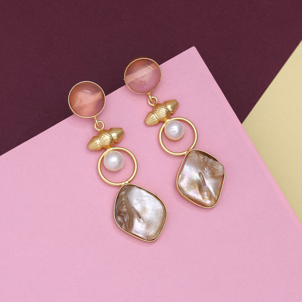 Blush Pink Color Amrapali Earrings